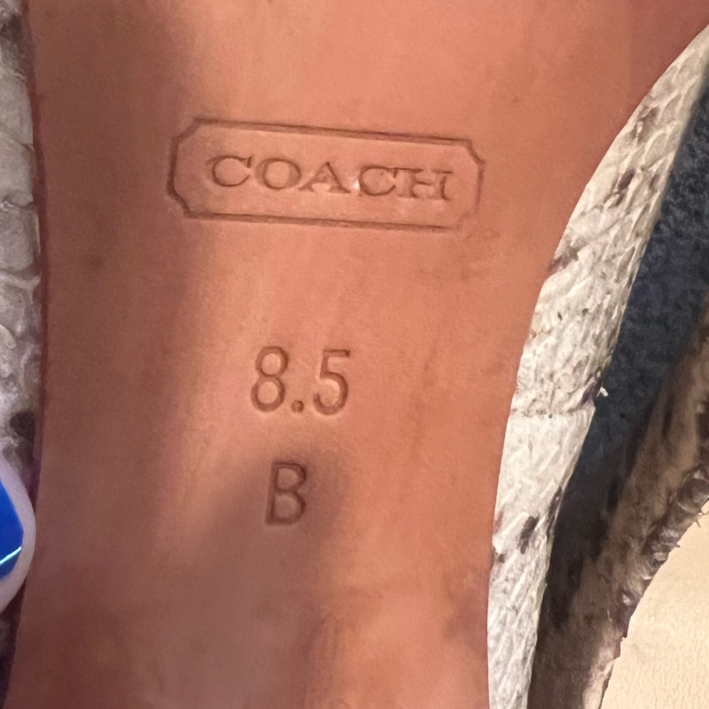 Coach Ladies Python Print Shoes Size 8.5 - image 4